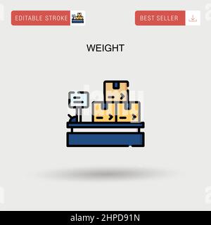 Weight Simple vector icon. Stock Vector