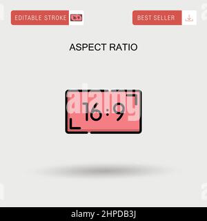 Aspect ratio Simple vector icon. Stock Vector