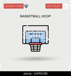 Basketball hoop Simple vector icon. Stock Vector