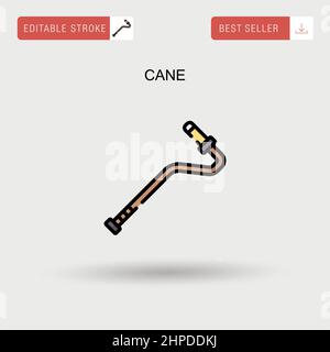 Cane Simple vector icon. Stock Vector