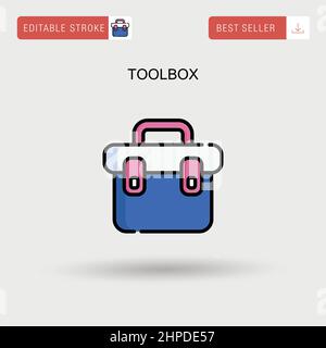 Toolbox Simple vector icon. Stock Vector