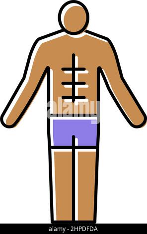 tanned man color icon vector illustration Stock Vector