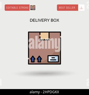 Delivery Box Simple vector icon. Illustration symbol design template ...