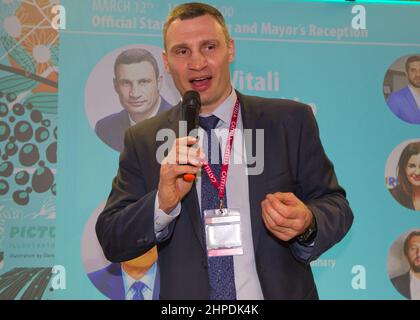 Cannes, Frankreich. 13th Mar, 2019. Cannes, France - March 13, 2019: MIPIM - The world's leading property market with Vitali Klitschko, former boxing professional and mayor of Kiev, Kyiv, Kiew, Ukraine, Real Estate, Immobilien, Buergermeister, Mandoga Media Germany Credit: dpa/Alamy Live News Stock Photo
