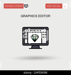 Graphics editor Simple vector icon. Stock Vector
