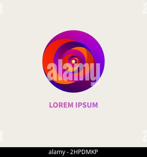 Creative round logo Stock Vector