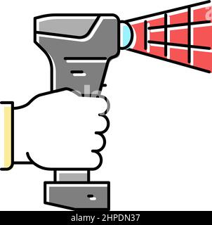 3d scanner scanning object icon thin line vector illustration Stock ...