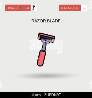 Razor blade icon blue vector Stock Vector Image & Art - Alamy