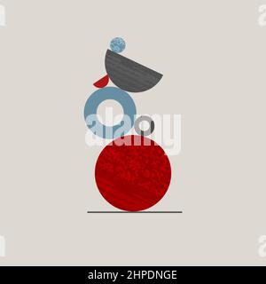 Balance poster, harmony icon Stock Vector