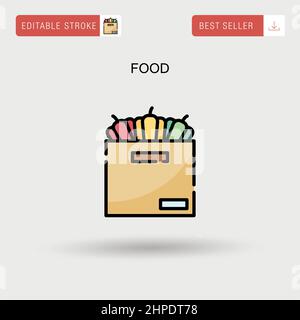 Food Simple vector icon. Stock Vector