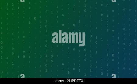 Data background with one and zero Stock Vector