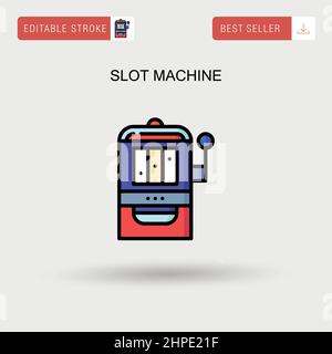 Slot machine Simple vector icon. Stock Vector