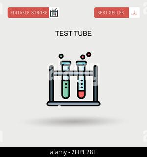 Test tube Simple vector icon. Illustration symbol design template for ...