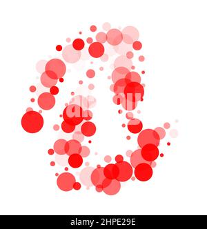 Random Red Dot pattern vector illustration Stock Vector