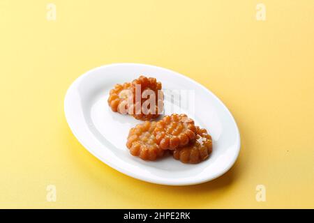 Yakgwa, Korean Traditional Confectionery, Sweet Candy Honey Cookies Stock Photo