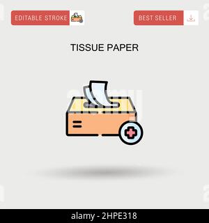 Tissue paper Simple vector icon. Stock Vector