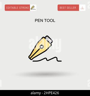 Pen tool Simple vector icon. Stock Vector