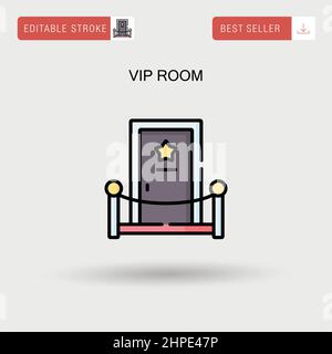 Vip room Simple vector icon. Stock Vector