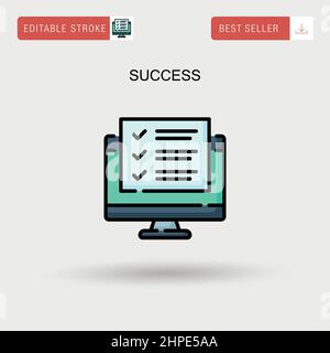 Success Simple vector icon. Stock Vector