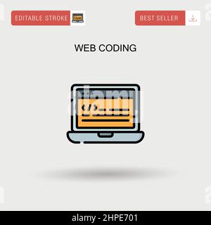 Web coding Simple vector icon. Stock Vector