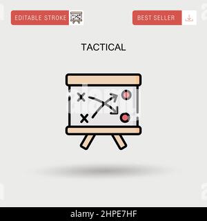 Tactical Simple vector icon. Stock Vector