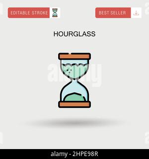 Hourglass Simple vector icon. Stock Vector