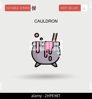 Cauldron Simple vector icon. Stock Vector