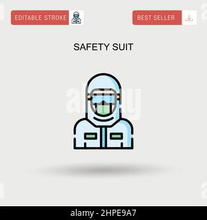 Safety suit Simple vector icon. Stock Vector