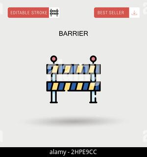 Barrier Simple vector icon. Stock Vector