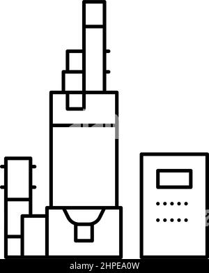 digital equipment semiconductor manufacturing line icon vector ...