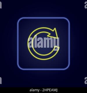 Beautiful stylish colorful neon icon sign circle - Vector illustration Stock Vector