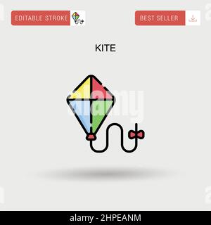 Kite Simple vector icon. Stock Vector