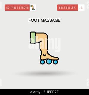 Foot massage Simple vector icon. Stock Vector