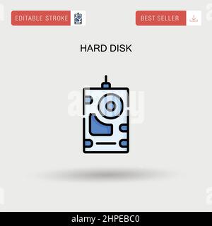 Hard disk Simple vector icon. Stock Vector