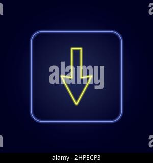 Beautiful stylish colorful neon left arrow icon - Vector illustration Stock Vector