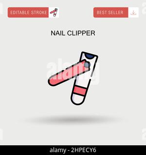 Nail clipper Simple vector icon. Stock Vector