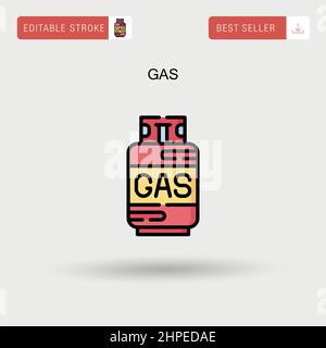 Gas Simple vector icon. Stock Vector