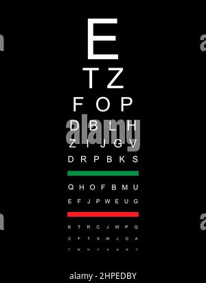 eye examination icon, black vector sign with editable strokes, concept ...