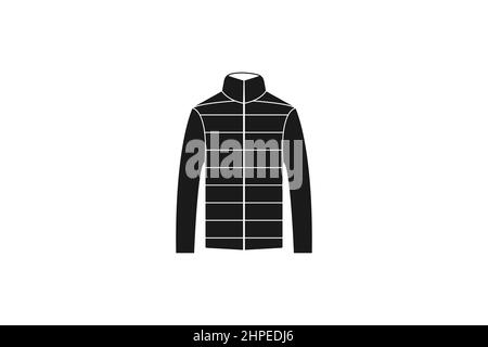Jacket, clothing, coat icon. Vector illustration. Flat. Stock Vector