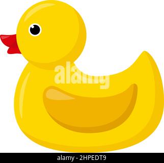 Rubber duck, kid toy, vector illustration Stock Vector