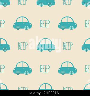 Seamless pattern with cars, vector illustration Stock Vector