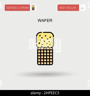 Wafer Simple vector icon. Stock Vector