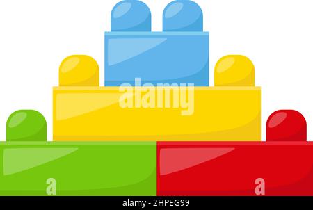 Kid toy building kit, vector illustration Stock Vector