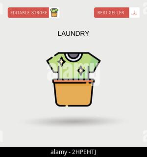 Laundry Simple vector icon. Stock Vector