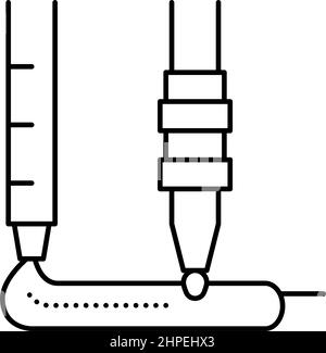 submerged arc welding line icon vector illustration Stock Vector