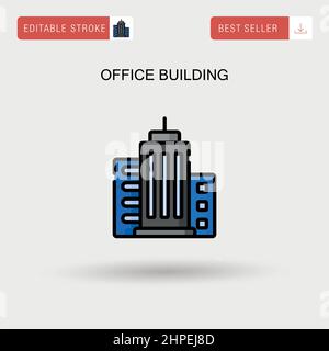 Office building Simple vector icon. Stock Vector