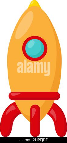 Kid toy rocket, vector illustration Stock Vector