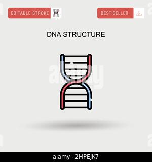 DNA molecule concept. Abstract diagram, molecule helix spiral structure ...
