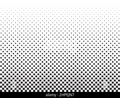 Geometric pattern of black figures on a white background. Seamless in one direction. Option with a middle fade out. 45 figures in height. Stock Vector