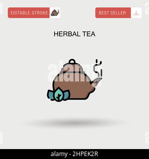 Herbal tea Simple vector icon. Stock Vector